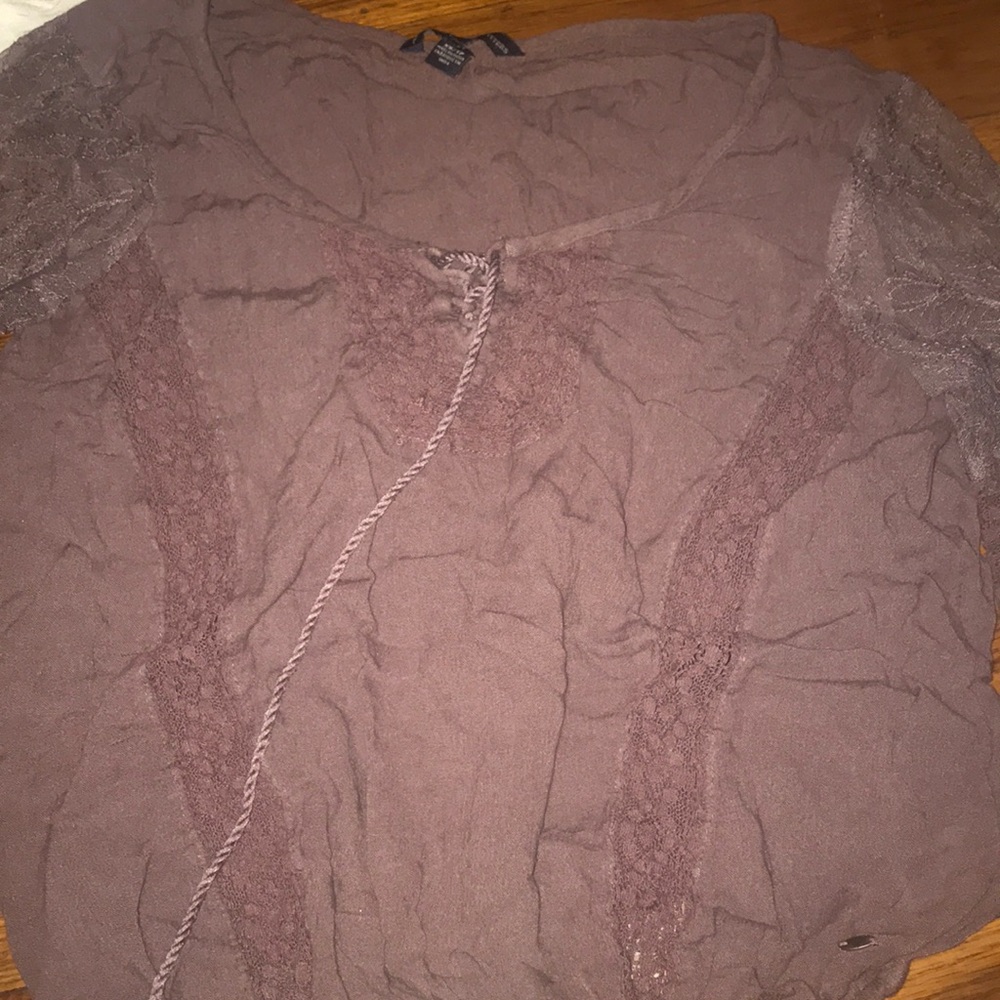 cute lil top w bell sleeves from american eagle